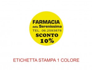 Etichette adesive per farmacie e parafarmacie (mm 25x25) (cod. 1P)